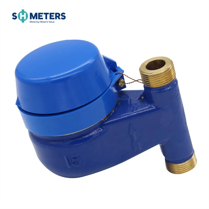 Dn15-dn25 Vertical Type Water Meter Rotary Brass Body Cold Hot Water Meter